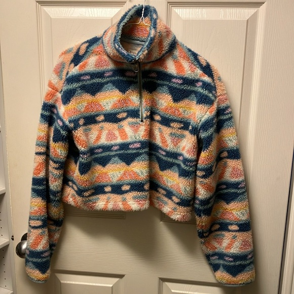 Billabong Surfiside Cozy Fleece Cropped Jacket. - Picture 2 of 6